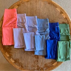 Alphalete Women's Leggings - Coral, Lavender, Blue, Green